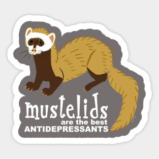 Mustelids are the best antidepressants #8 Sticker